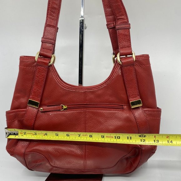 TIGNANELLO Red Leather Shoulder Bag - Picture 3 of 8